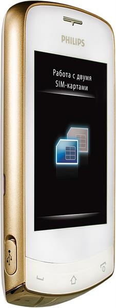 Philips Xenium X518 White фото 2